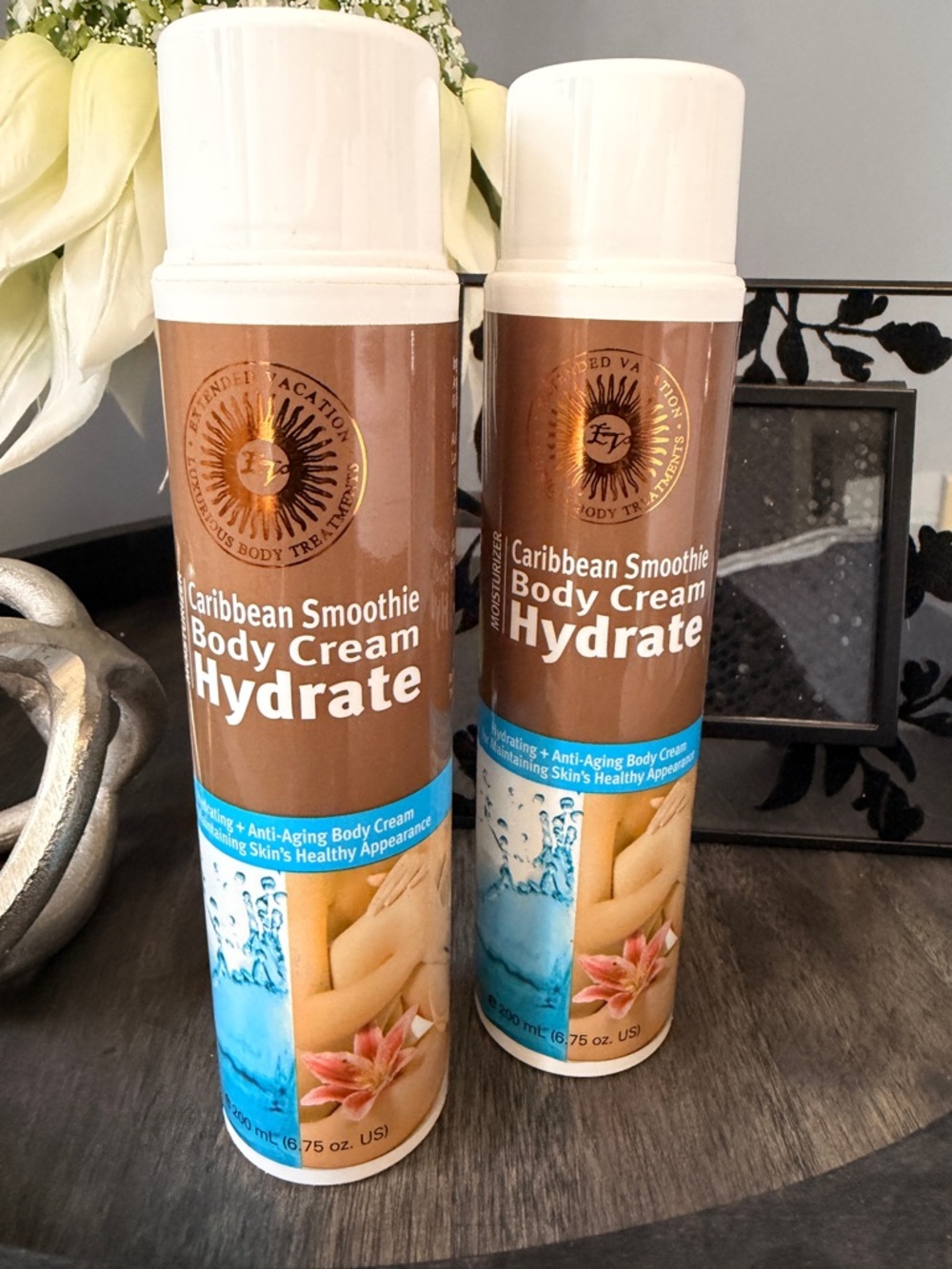~Caribbean Smoothie Body Cream Hydrate Lot of 2 *NEW* MSRP: $49-Extend your tan!